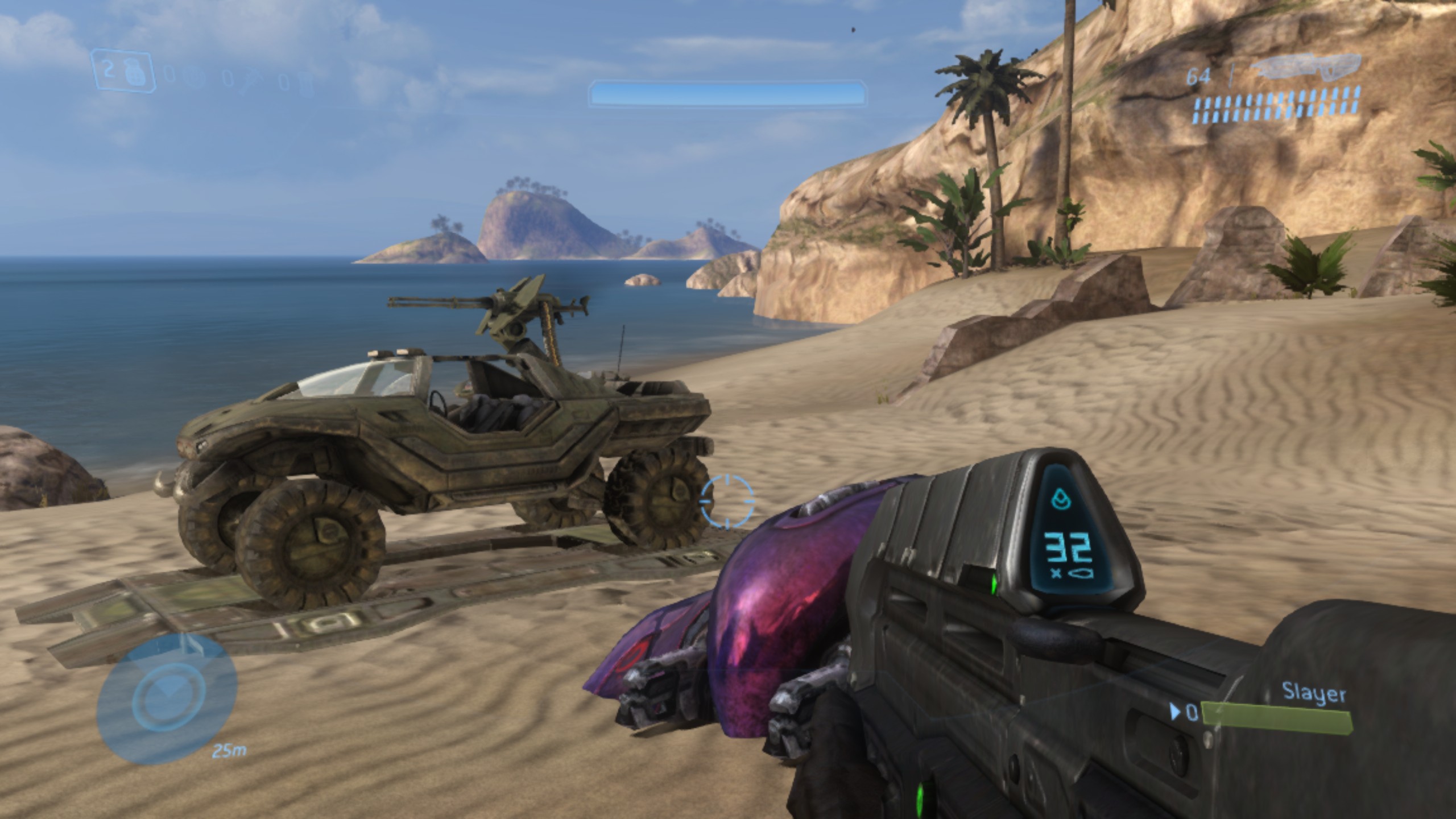 No FSR — Halo 3, no in-game AA, extreme quality FXAA, 1152x640 bilinear-stretched to 2560x1440
